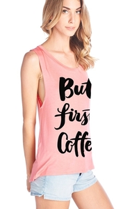 ZUTTER But First Coffee Top -CORAL