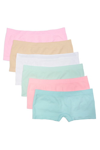 [해외배송]Kalon Women&#039;s Nylon Spandex Boyshort Panties(6P Set/4 Colors)